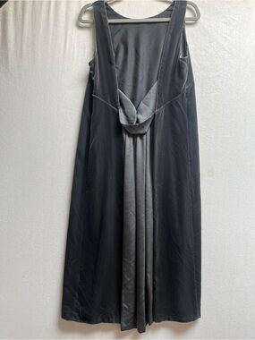 Jil Sander Black Silk Blend Velvet Open Back Midi Dress - Size IT 40 (US 4)